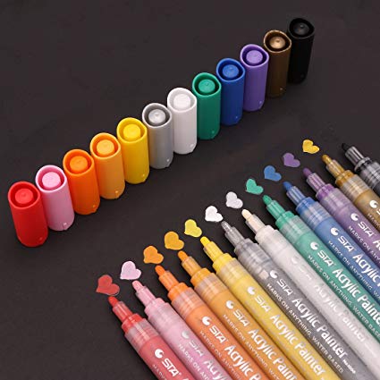 425x425 Noahfun Acrylic Paint Marker Brush Pen - Painting Markers