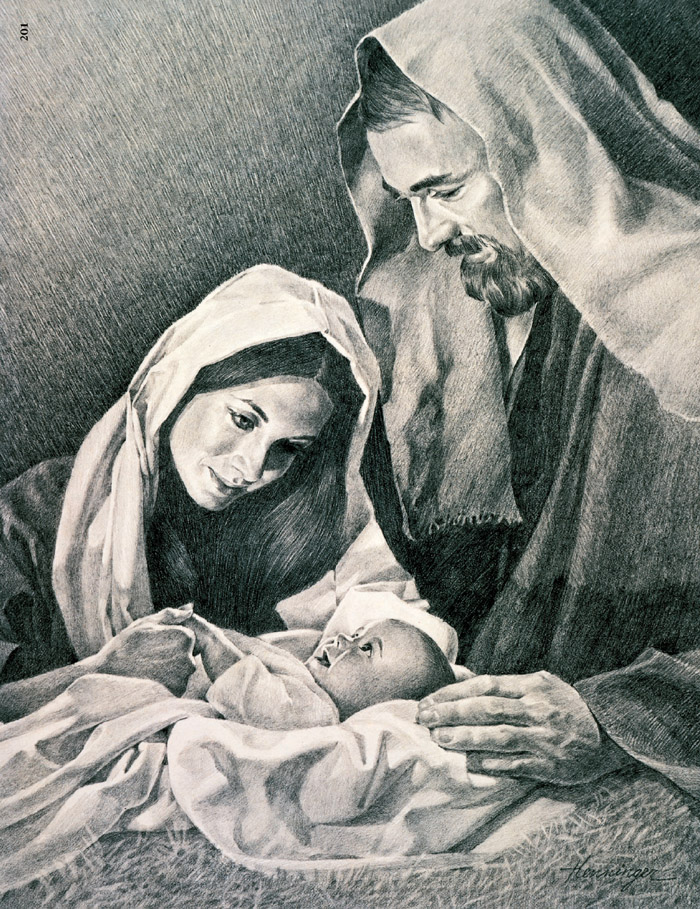 700x909 Lds New Testament Images - Painting Mary Joseph And Baby Jesus