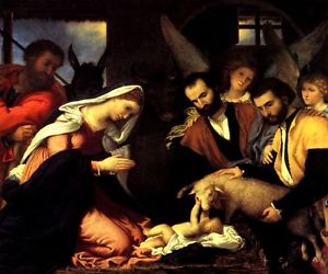 300x250 Adoration Of The Shepherds Baby Jesus Mary Joseph Manger Painting - Painting Mary Joseph And Baby Jesus