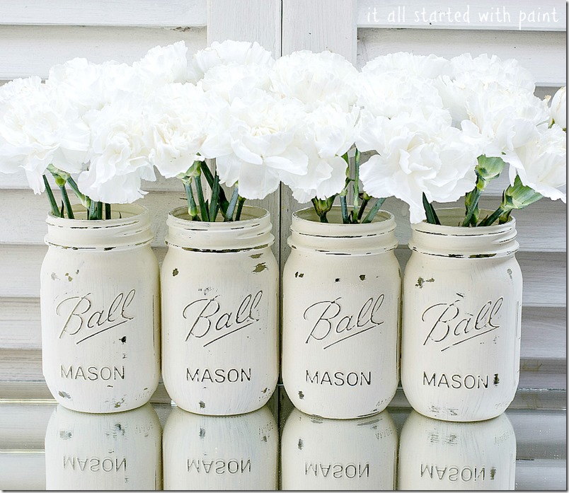804x697 Painted Mason Jars - Painting Mason Jars