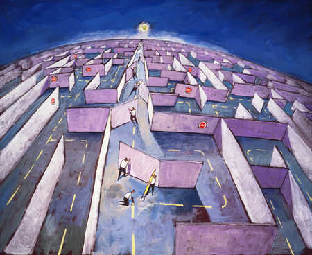 450x368 Stock Illustration - Painting Maze