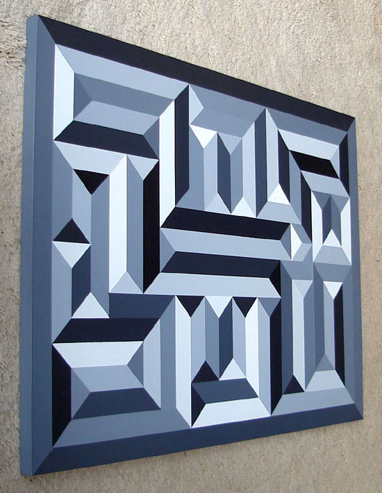 550x710 Black And White Geometric Maze Painting - Painting Maze