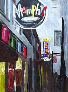 224x300 Memphis Painting By Helena M Langley - Painting Memphis