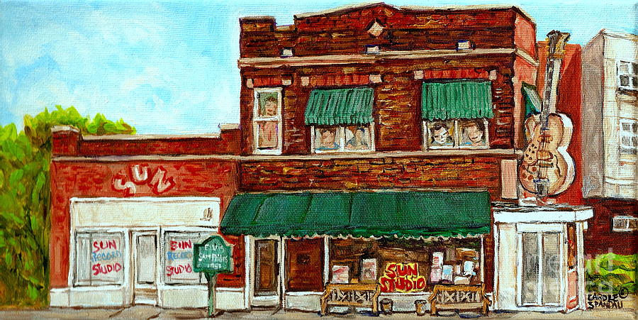 900x451 Sun Studio Memphis Birthplace Of Rock N Roll Street Scene - Painting Memphis