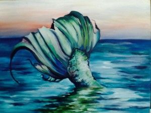 300x225 Sophia's Mermaid Painting Mermaid Paintings - Painting Mermaid Tail