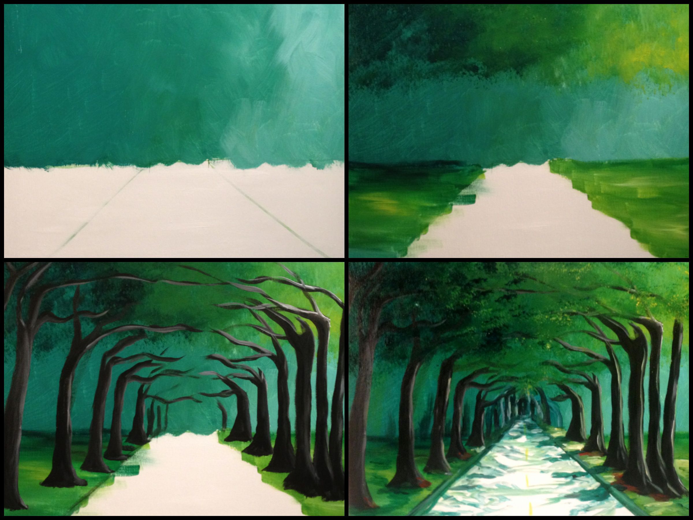 2400x1800 Evolution Of Avenue Of Trees Painted @ Painting With A Twist - Painting Miami