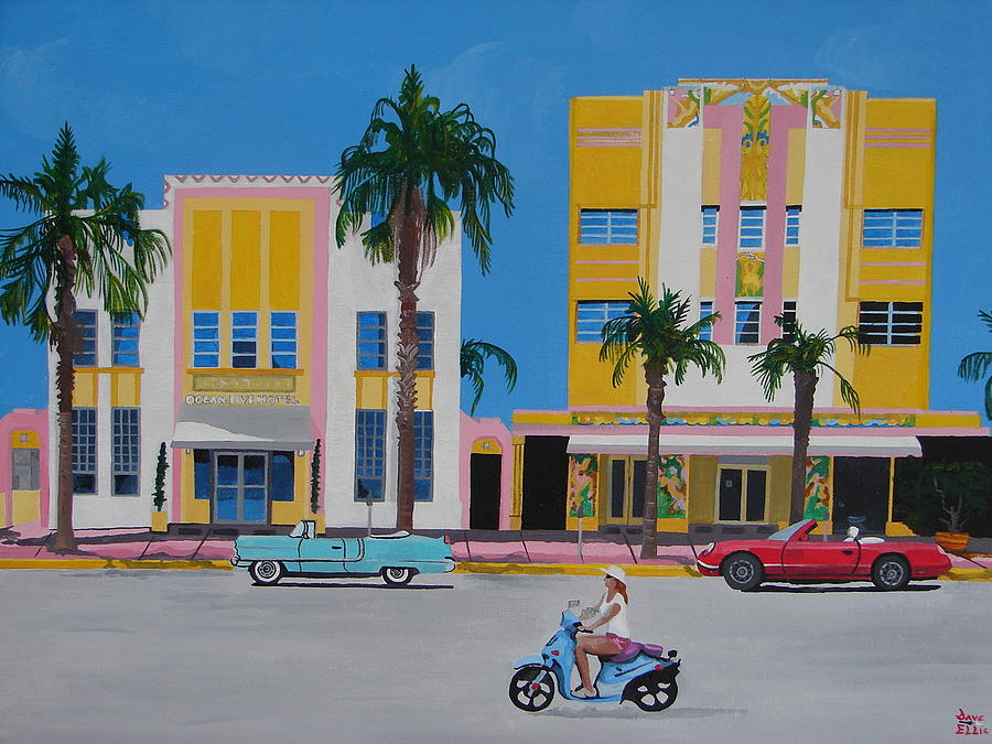 900x675 South Beach Miami Painting By David Ellis - Painting Miami
