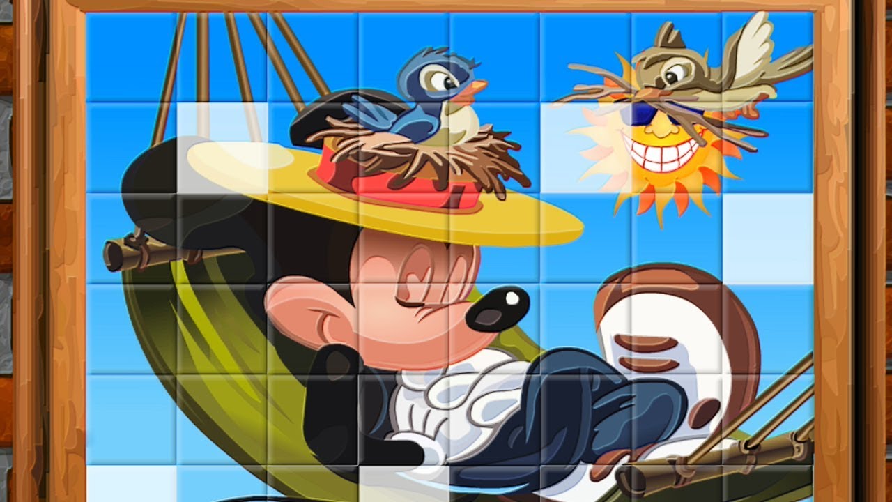 1280x720 Puzzles Sleeping Mickey Mouse Online Game For Kids - Painting Mickey Mouse Online