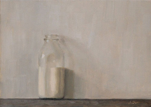 500x355 Paintings By Justin Clayton Milk Bottle 5x7 In. - Painting Milk Bottles