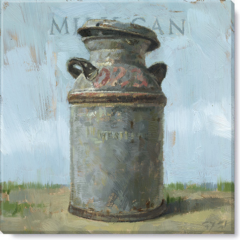 477x477 Milk Can Giclee Art Print - Painting Milk Can