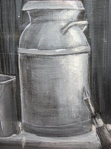 224x300 My Milk Can Painting By Roxanna Finch - Painting Milk Can