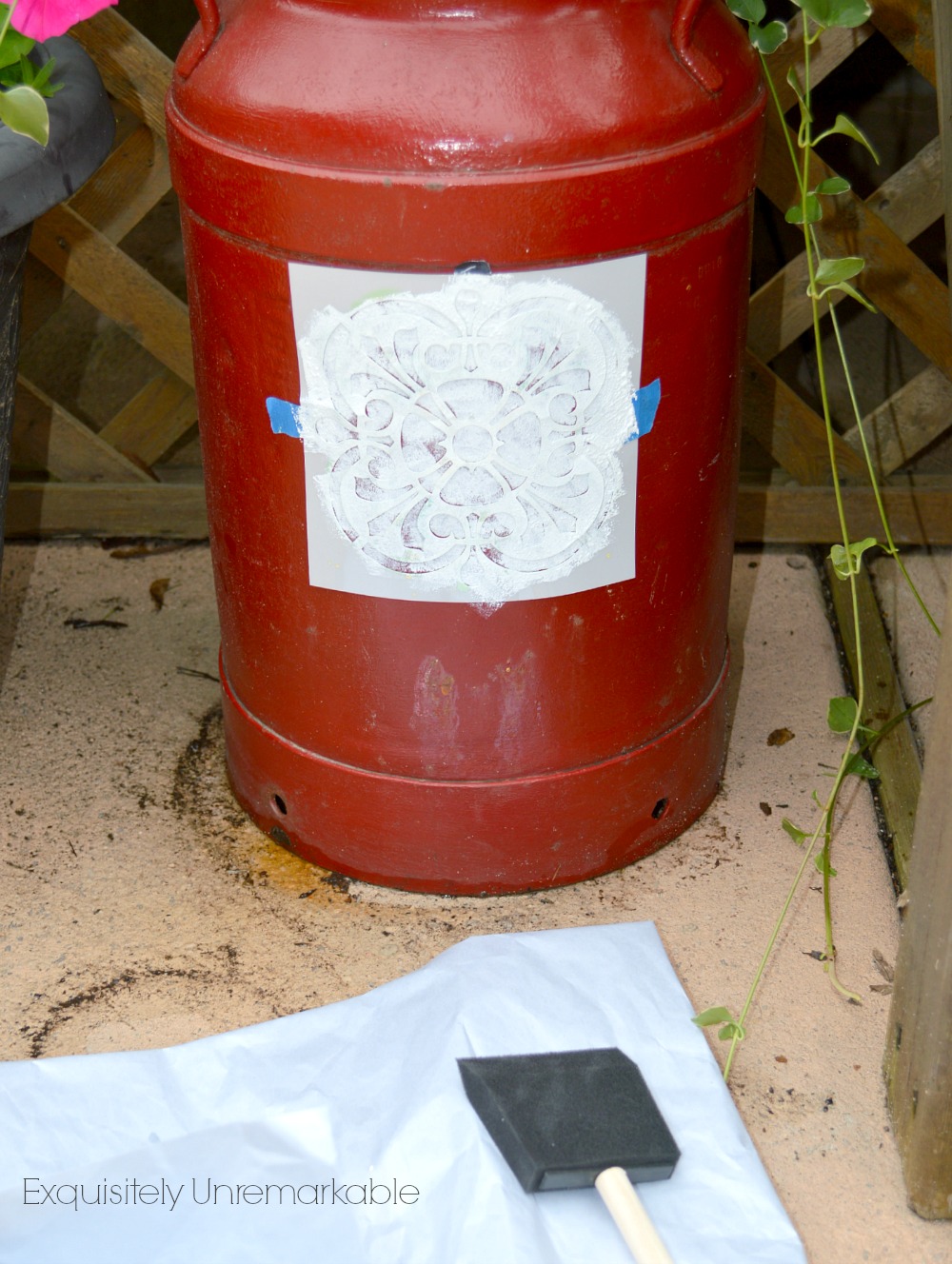 1000x1328 Painted Milk Can Planter Exquisitely Unremarkable - Painting Milk Can