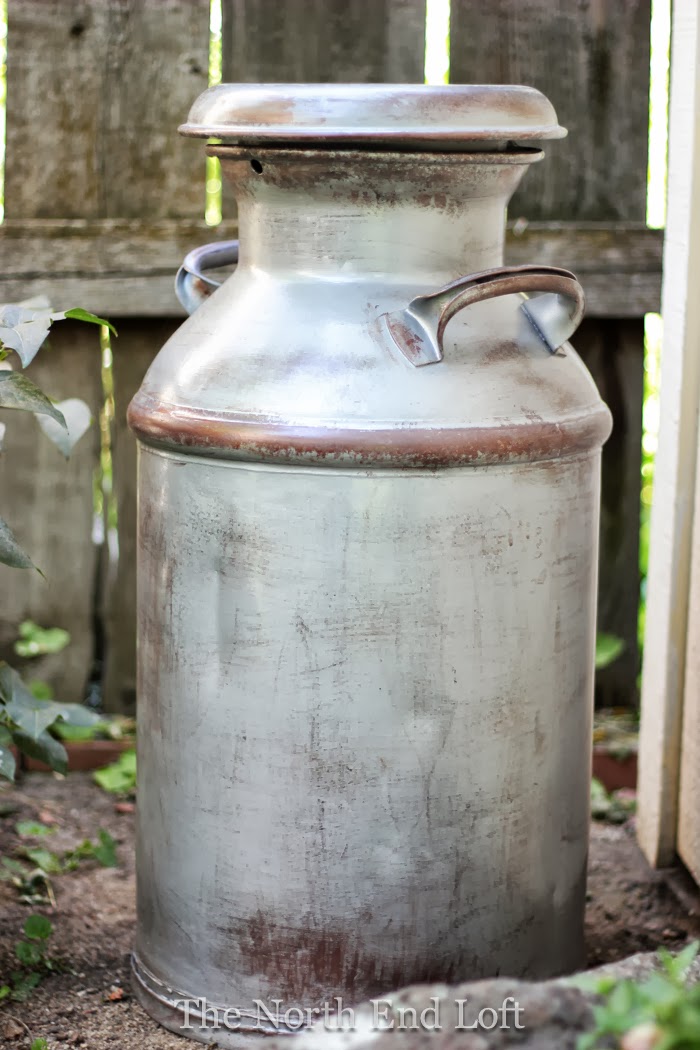 700x1050 The North End Loft Rustic Wedding Milk Can Decor - Painting Milk Can