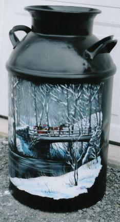 234x432 Walnut Street Studio Milkcans And Furniture - Painting Milk Can