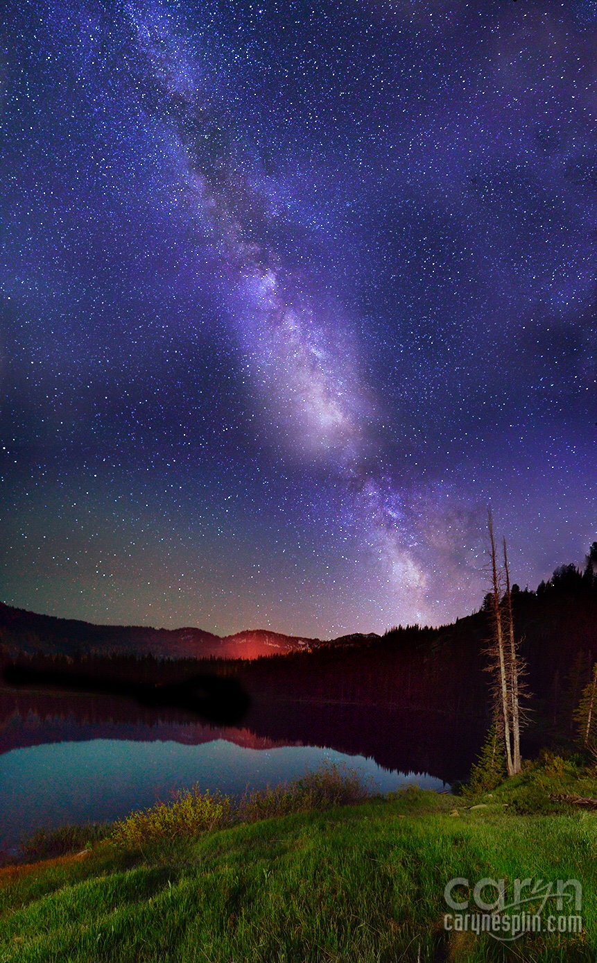 861x1387 Milky Way Light Paintings Sliver Lake Caryn Esplin Fine Art - Painting Milky Way