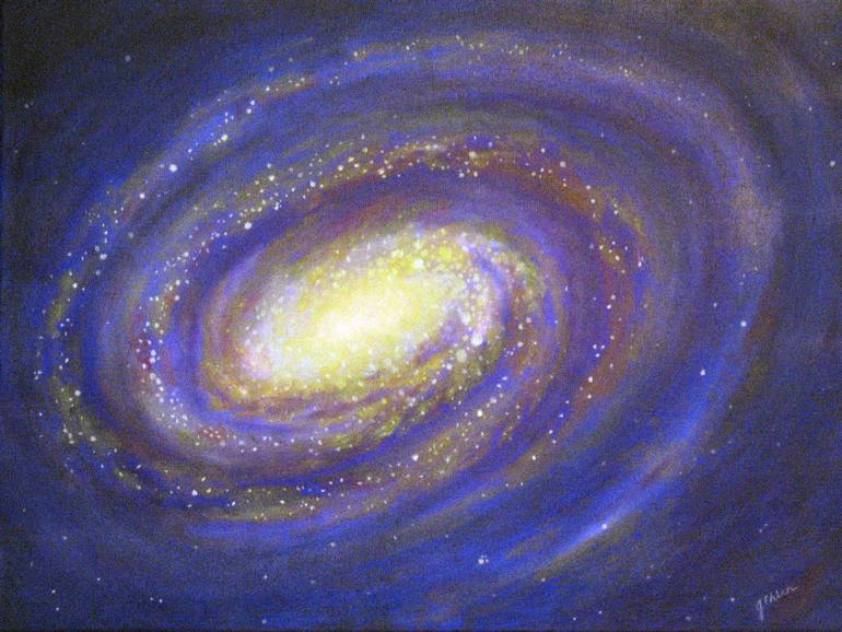 770x578 Saatchi Art Milky Way Galaxy Painting By Jean Ehler - Painting Milky Way