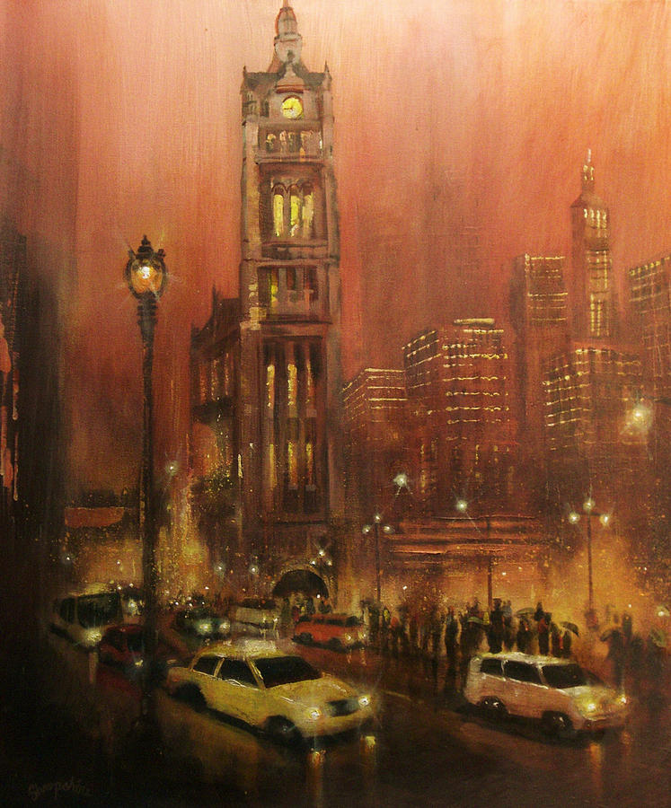 747x900 Milwaukee City Hall Painting By Tom Shropshire - Painting Milwaukee