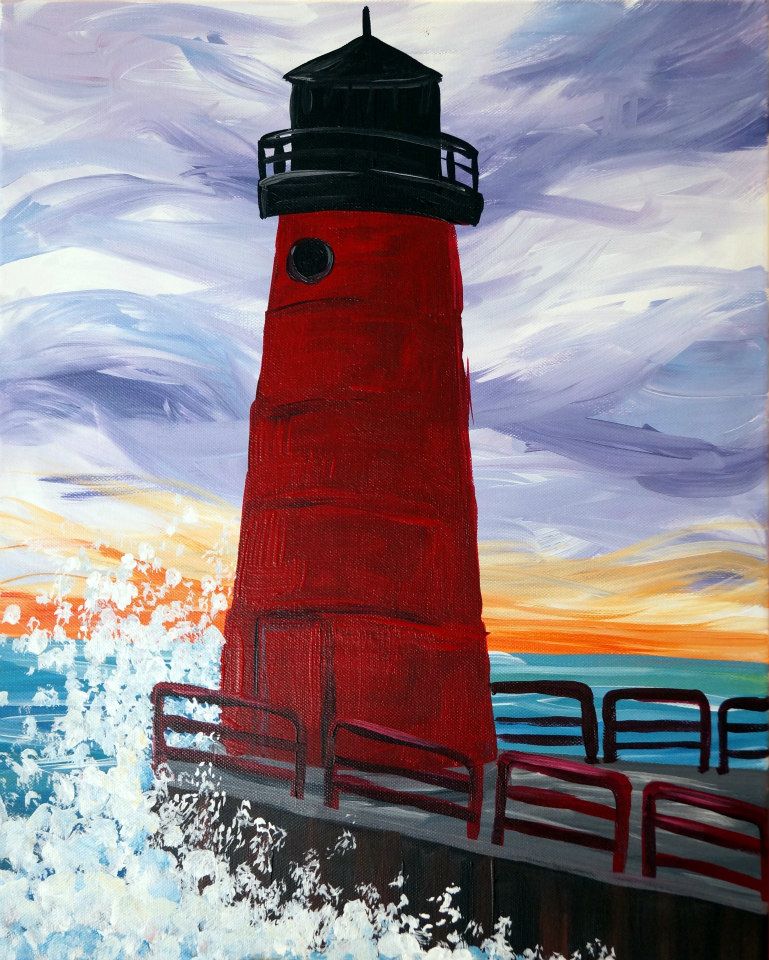 769x960 Milwaukee Lighthouse Splash Studio Painting - Painting Milwaukee