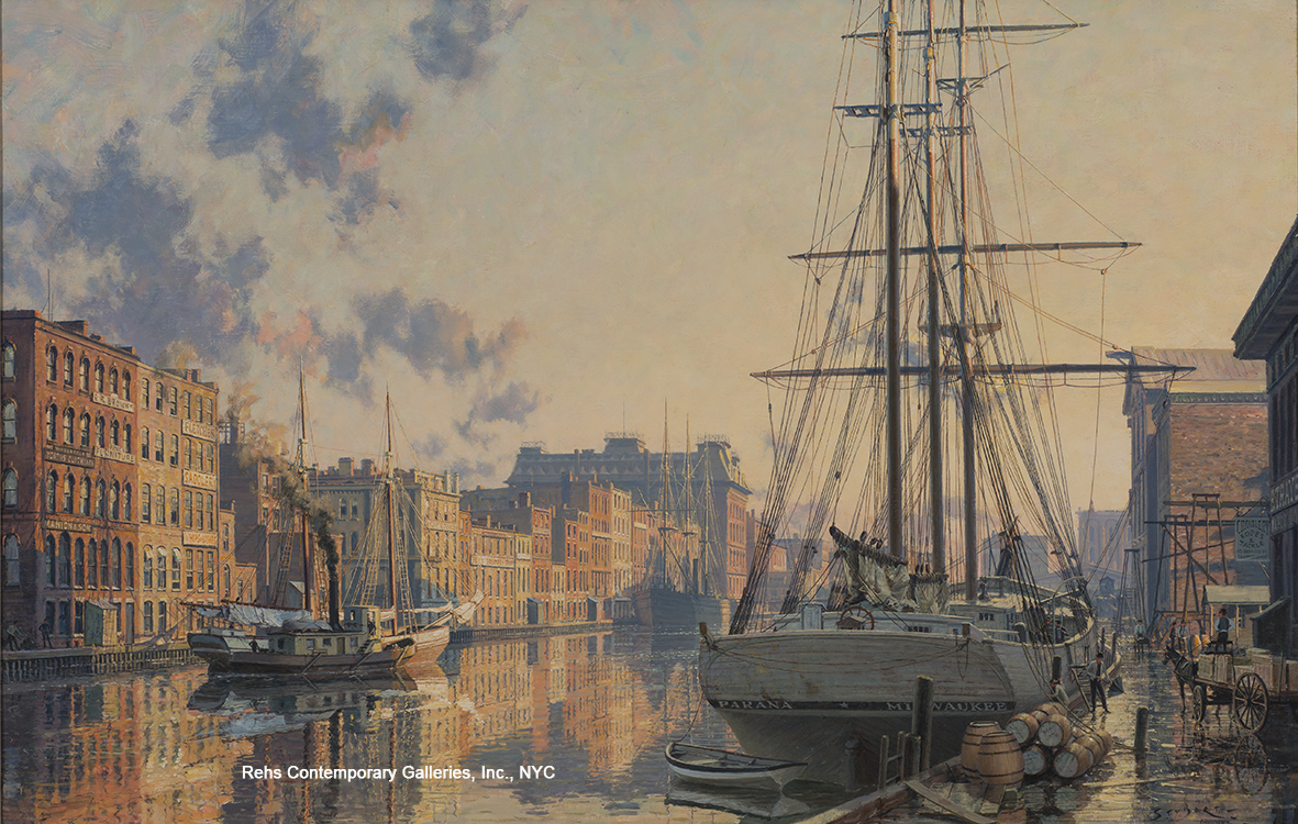 1181x750 Painting Of The Day (Available) John Stobart's A View - Painting Milwaukee