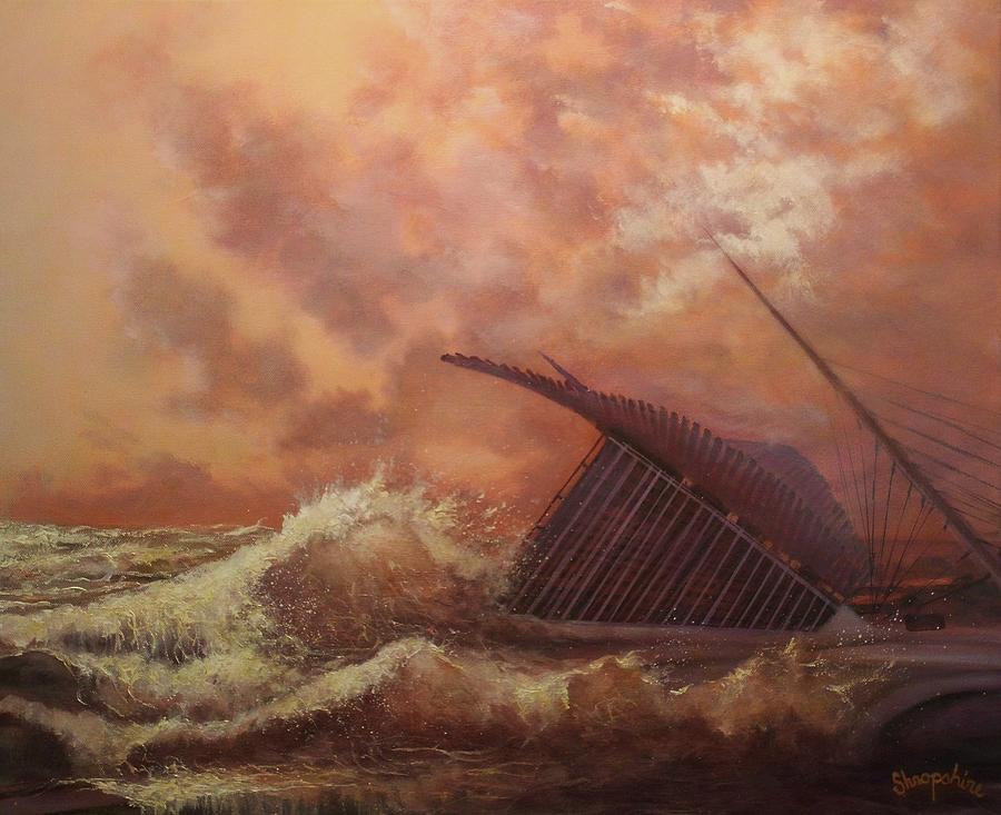 900x733 High Tide Milwaukee Art Museum Painting By Tom Shropshire - Painting Milwaukee