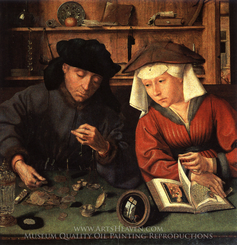 795x820 Reproduction Painting Quentin Massys The Money Lender And His Wife - Painting Money