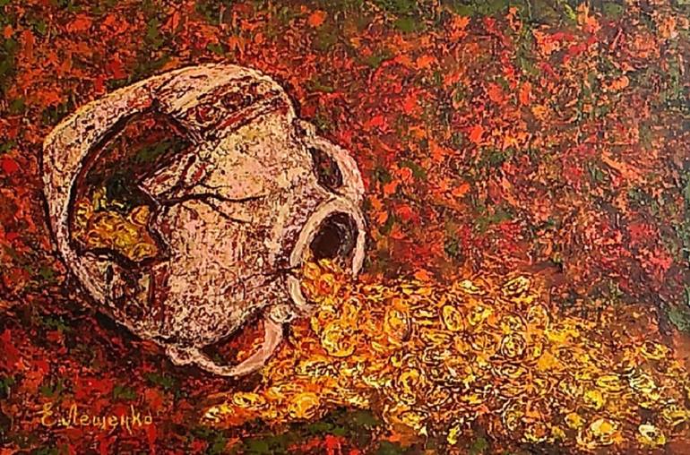 770x508 Saatchi Art Money In A Jar Painting By Elena Leshchenko - Painting Money