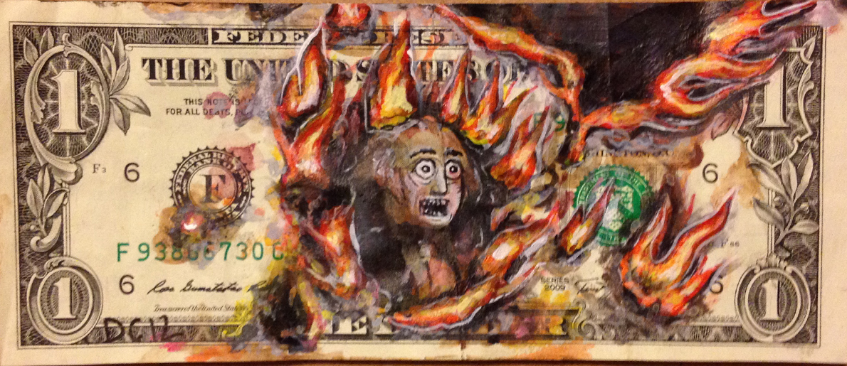 1190x515 The Art Of Donovan Clark Money Art 2. An Art Project By Donovan - Painting Money