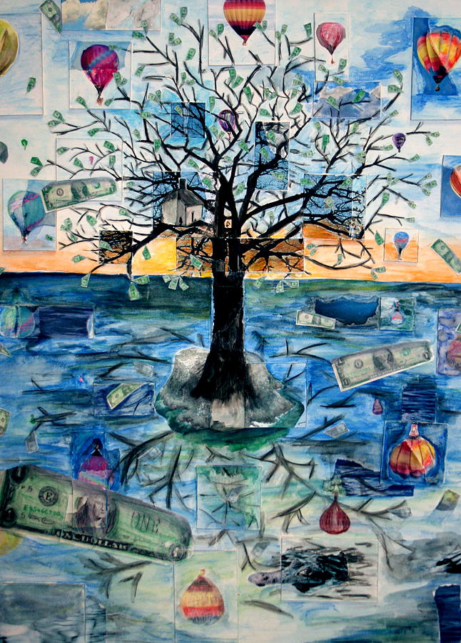 646x900 The Money Tree Painting By Kate Fortin - Painting Money