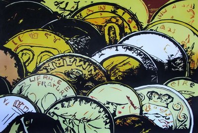 400x269 Hand Painted Wall Art Modern Money Hill Home Decoration Abstract - Painting Money