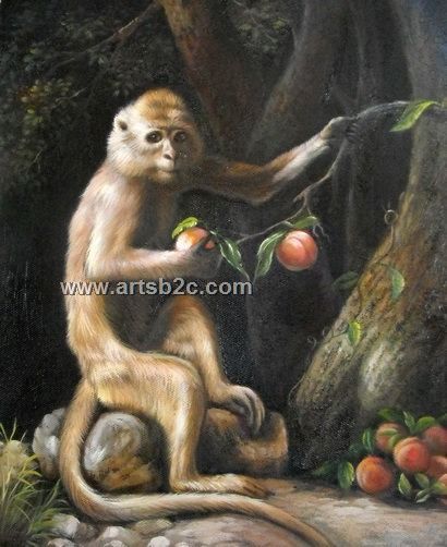 410x502 Classical Animal Oil Painting The Monkey Op Ca9 2 - Painting Monkey