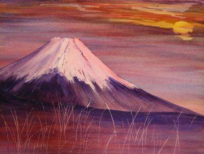 400x303 Red Fuji - Painting Mount Fuji Red