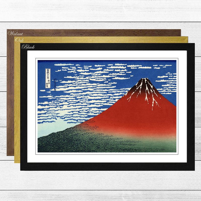 800x800 Big Box Art - Painting Mount Fuji Red