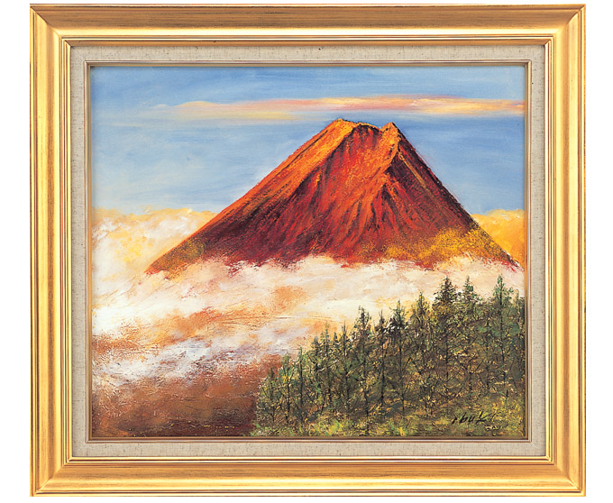 680x558 Miyage Rakuten Global Market Ibuki Koichi Made Red Fuji F10 Oil - Painting Mount Fuji Red
