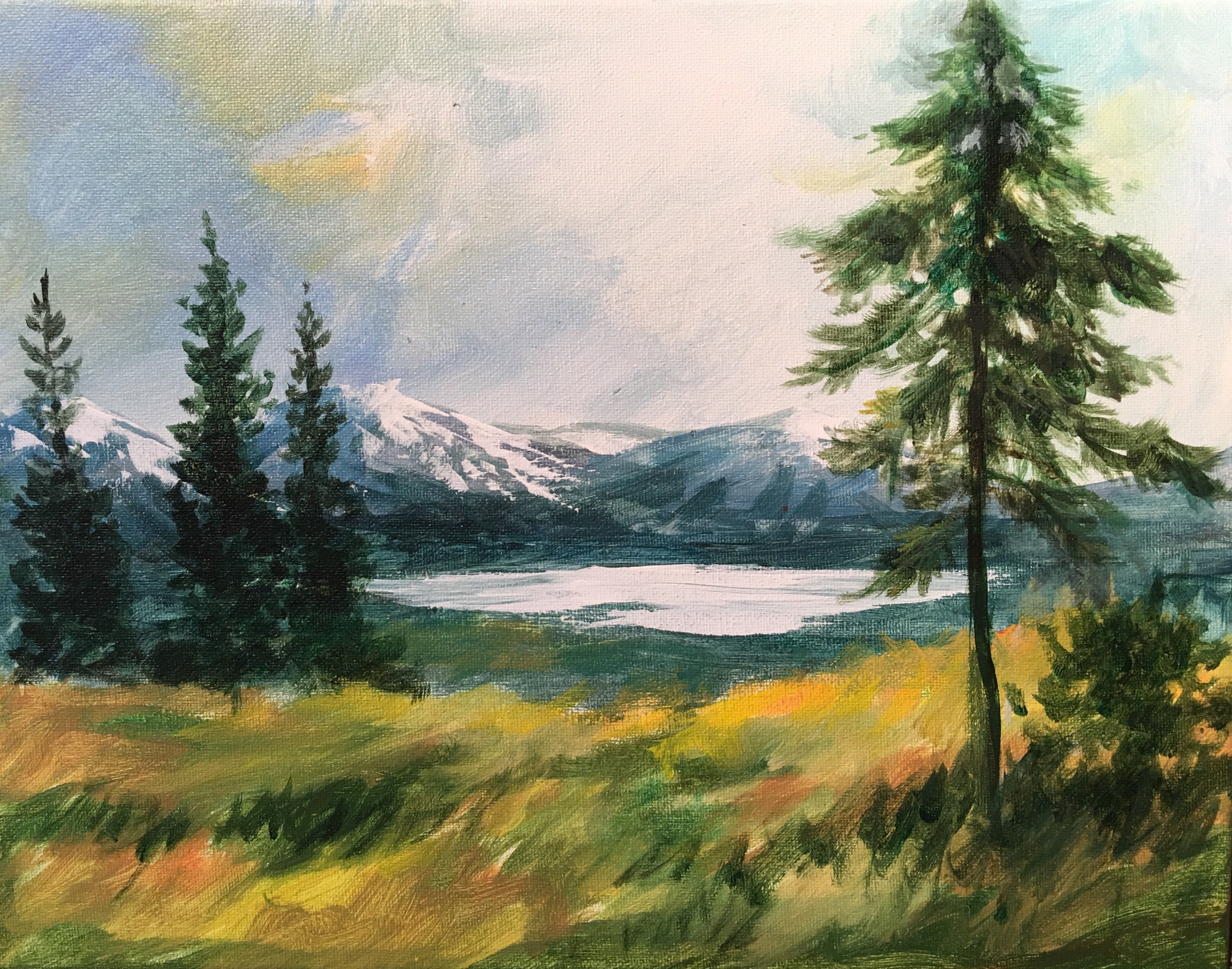 3322x2613 Painting Class Mountain Scene - Painting Mountain Scene