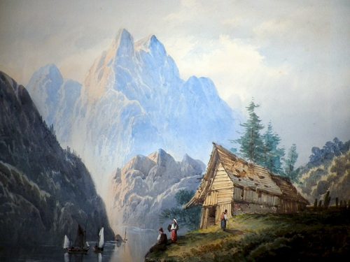 500x375 Antiques Atlas - Painting Mountain Scene