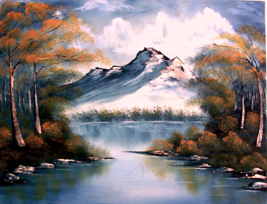 900x690 Gallery Oil Paintings Of Mountain Scenes, - Painting Mountain Scene