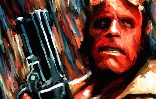 600x382 Hellboy Movie Painting Art Canvas Poster Print - Painting Movie