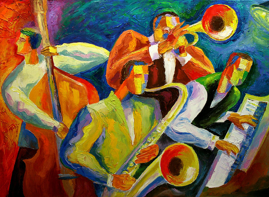 900x661 Magic Music Painting By Leon Zernitsky - Painting Music