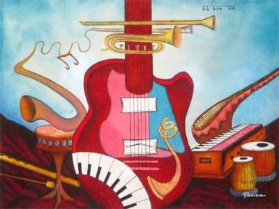 400x300 Sound Of Music Painting - Painting Musical