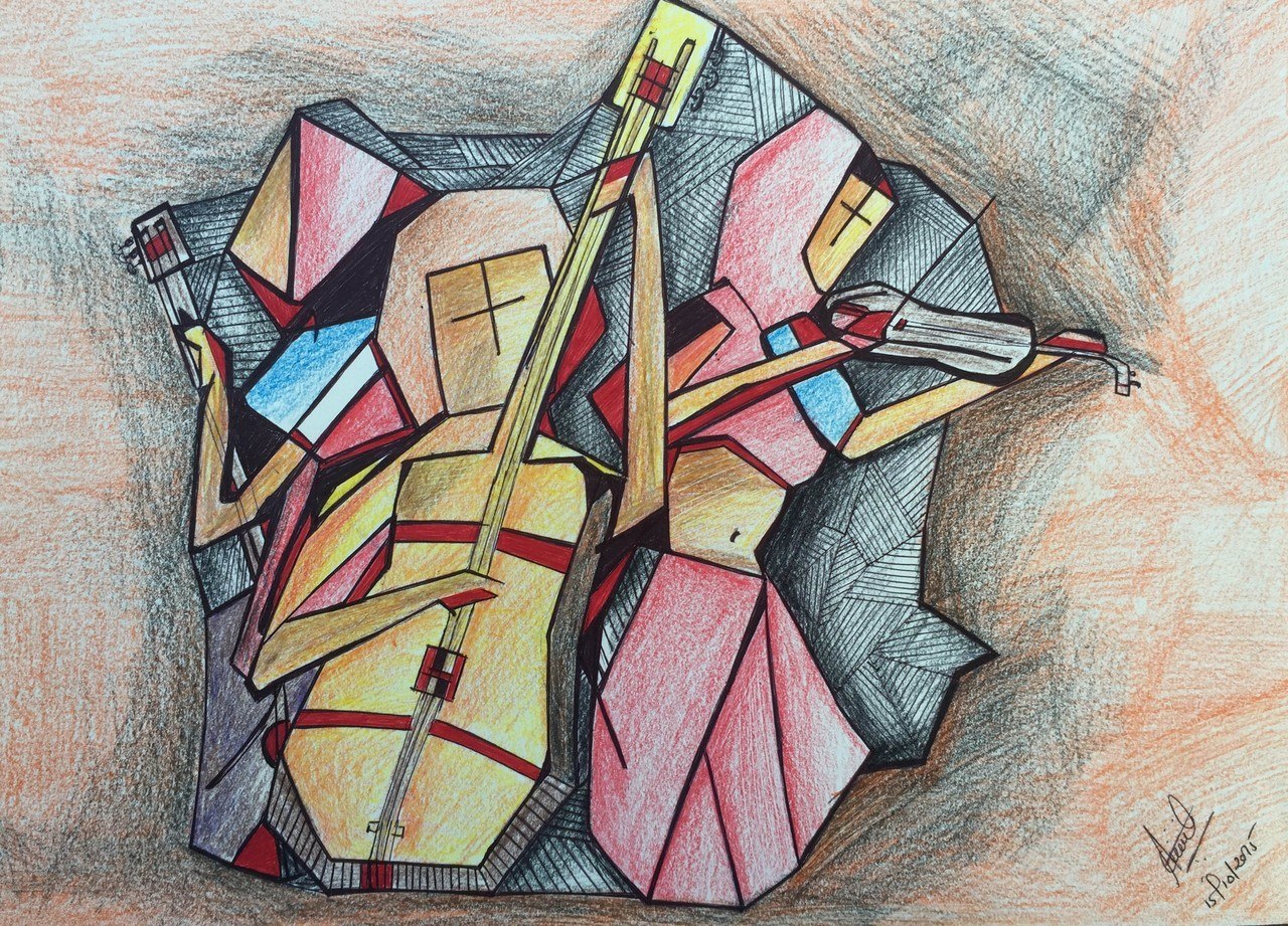 1280x921 Buy The Musical Gathering Handmade Painting By Kirti Jadhav. Code - Painting Musical