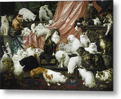 493x402 My Wife's Lovers Metal Print By Carl Kahler - Painting My Wifes Lovers
