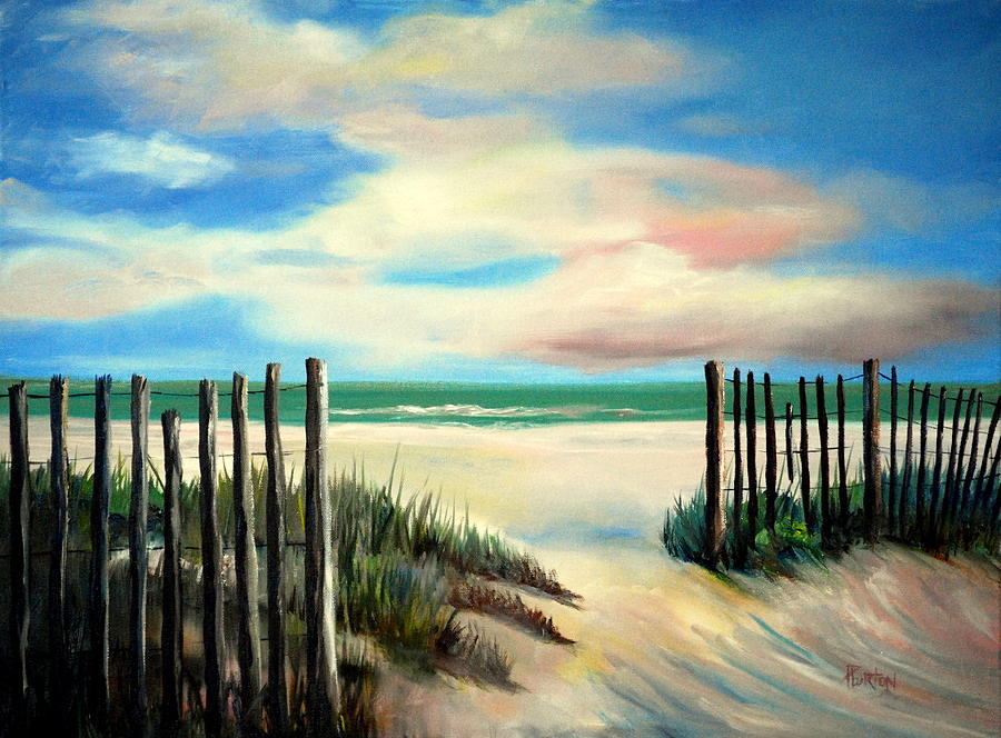 900x664 Myrtle Beach Sands Painting By Phil Burton - Painting Myrtle Beach