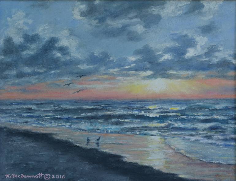 770x590 Saatchi Art Myrtle Beach Sunrise Painting By Kathleen Mcdermott - Painting Myrtle Beach