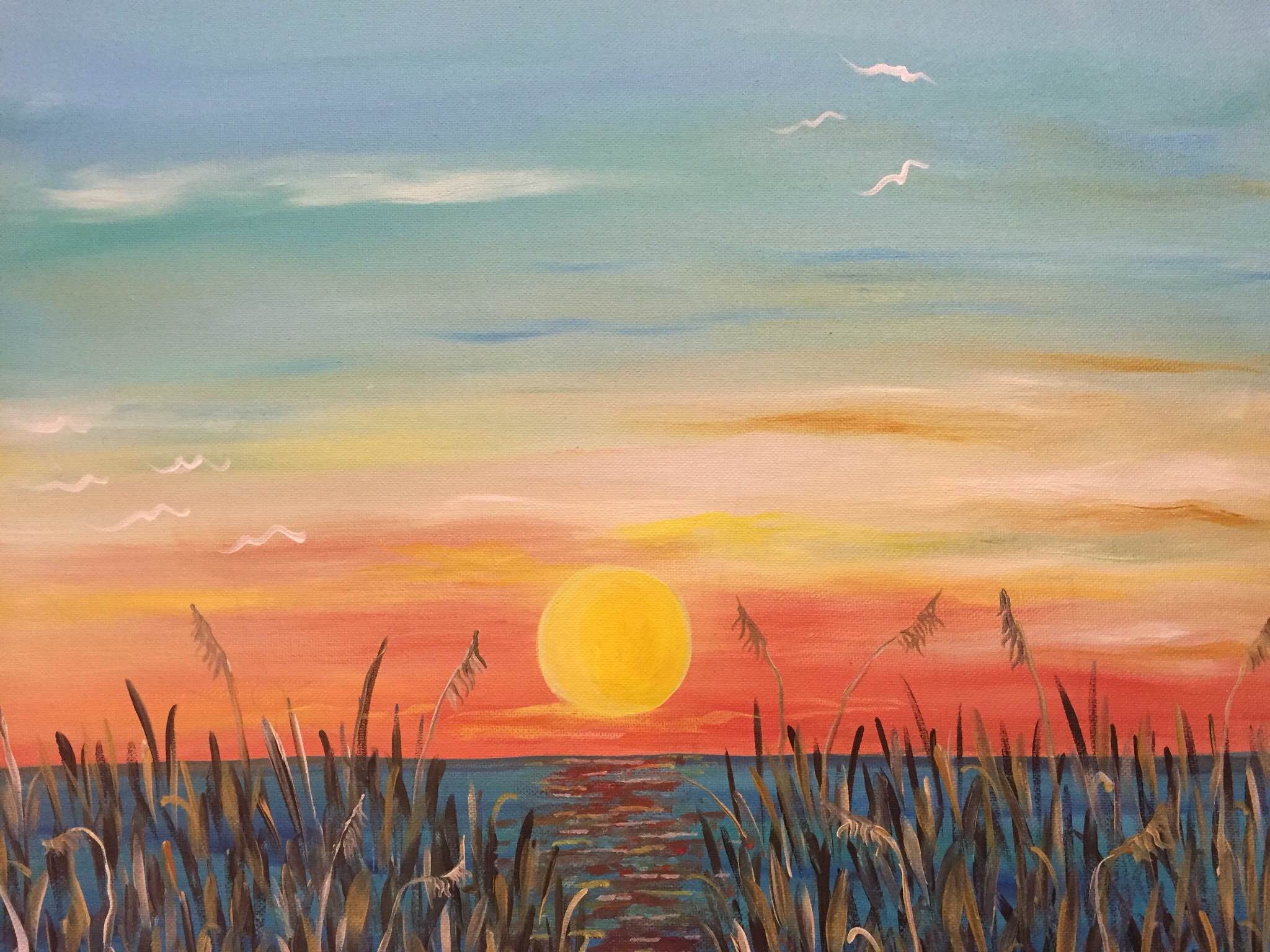 2048x1536 Turquoise Sunset Myrtle Beachcoventry Crossing, Sc Wine Amp Design - Painting Myrtle Beach