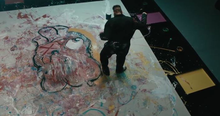 706x372 Chris Brown Creates Painting While Dancing For Special Spotify - Painting N