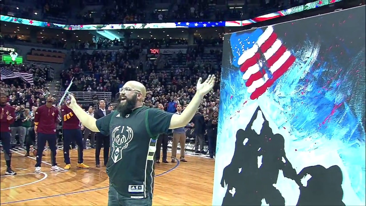 1280x720 Joe Everson Paints The National Anthem - Painting National Anthem