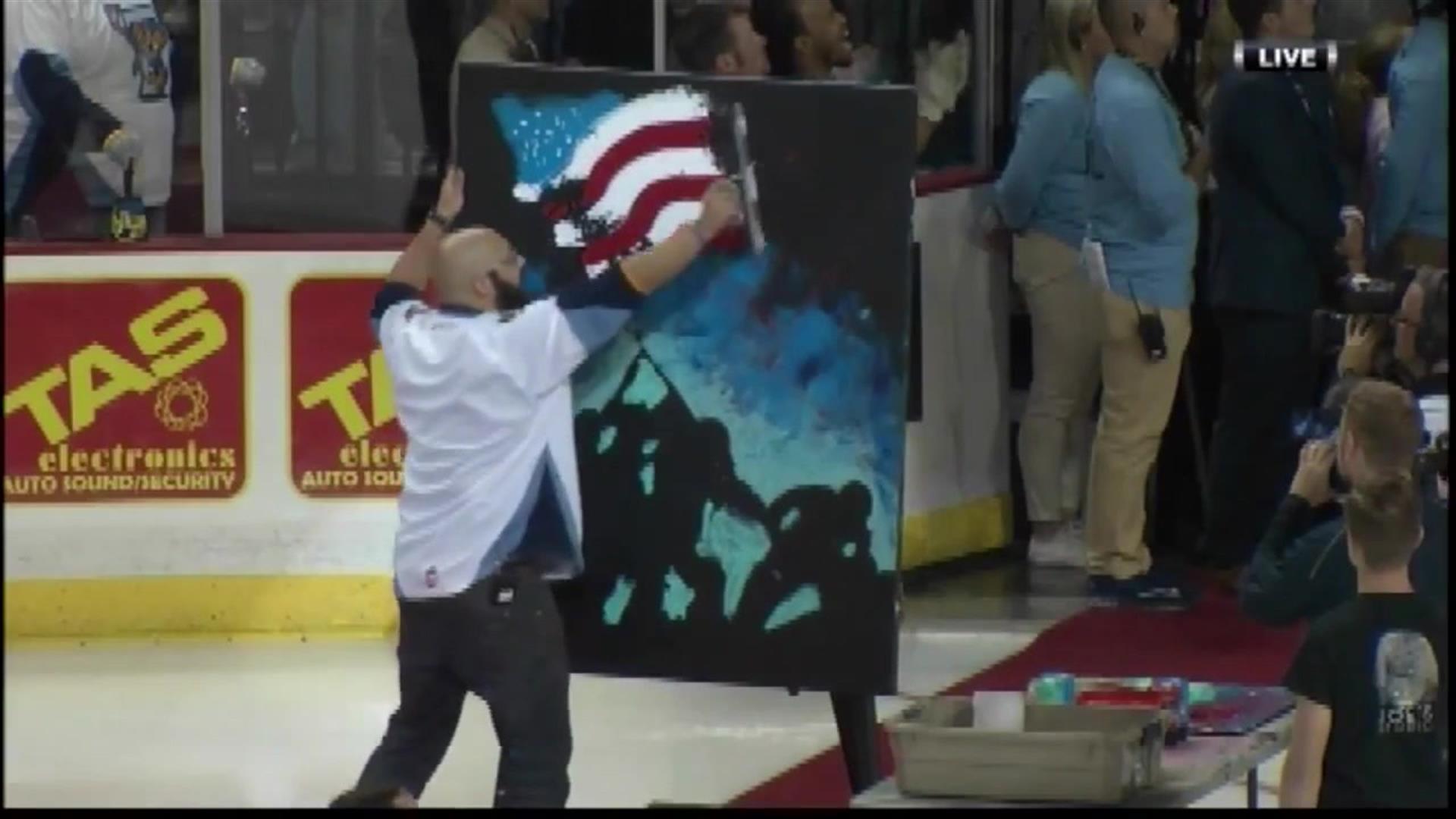 1920x1080 Man Sings National Anthem While Painting Nbc Sports Philadelphia - Painting National Anthem