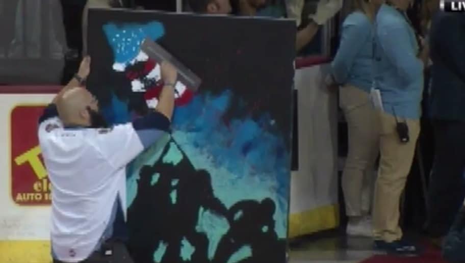 912x516 Video Bearded Man Sings National Anthem While Painting Awesome - Painting National Anthem