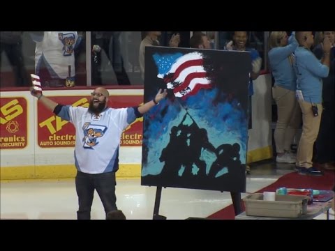 480x360 Watch Talented Man Sing National Anthem While Painting Artwork - Painting National Anthem
