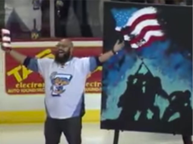 640x480 Watch This Man Sing The Anthem While Painting - Painting National Anthem